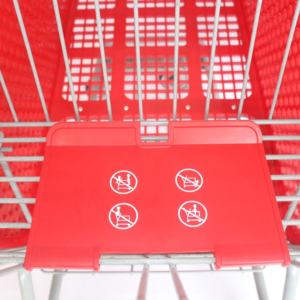 125L Folding Retail Plastic Shopping Cart With Seat