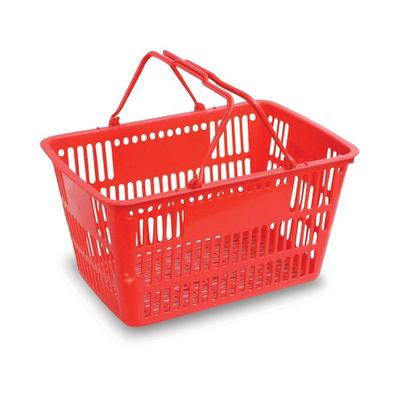 28L-32L Plastic Supermarket Shopping Basket for Storage