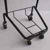 Supermarket 3 Tiers Basket Shopping Cart Trolley with 4 Wheels