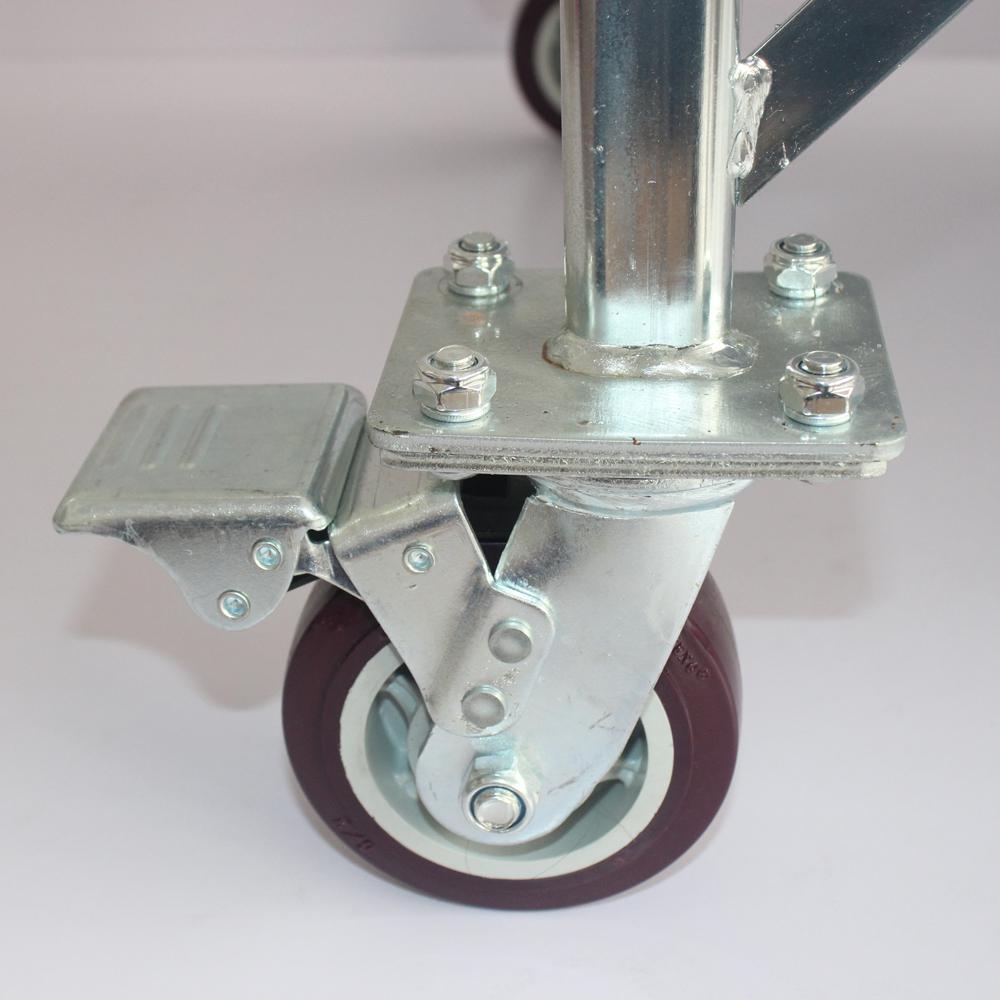 Heavy Duty 5 Wheels Metallic Warehouse Transport Trolley