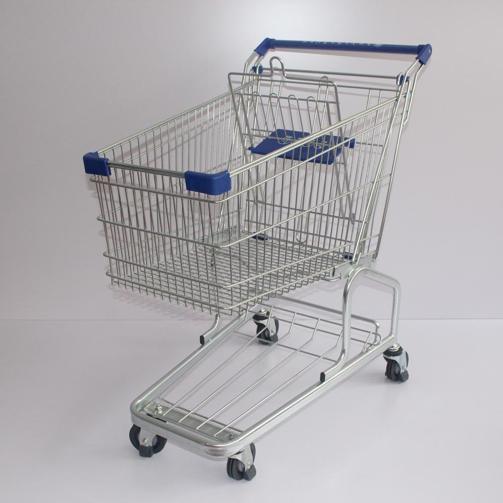 125L German New Metal Supermarket Push Cart