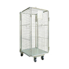 Heavy Duty Rigid Rolling Collapsible Wire Cage Container with Caster
