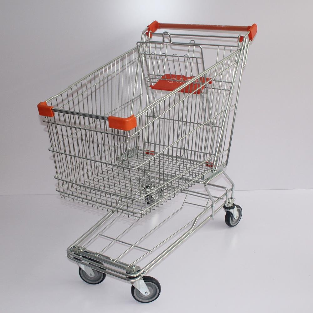 210L Asian Modern Escalator Metal Supermarket Carts